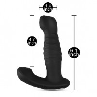 Prostate Massager with Thrusting Vibrating 10 Function Remote Control